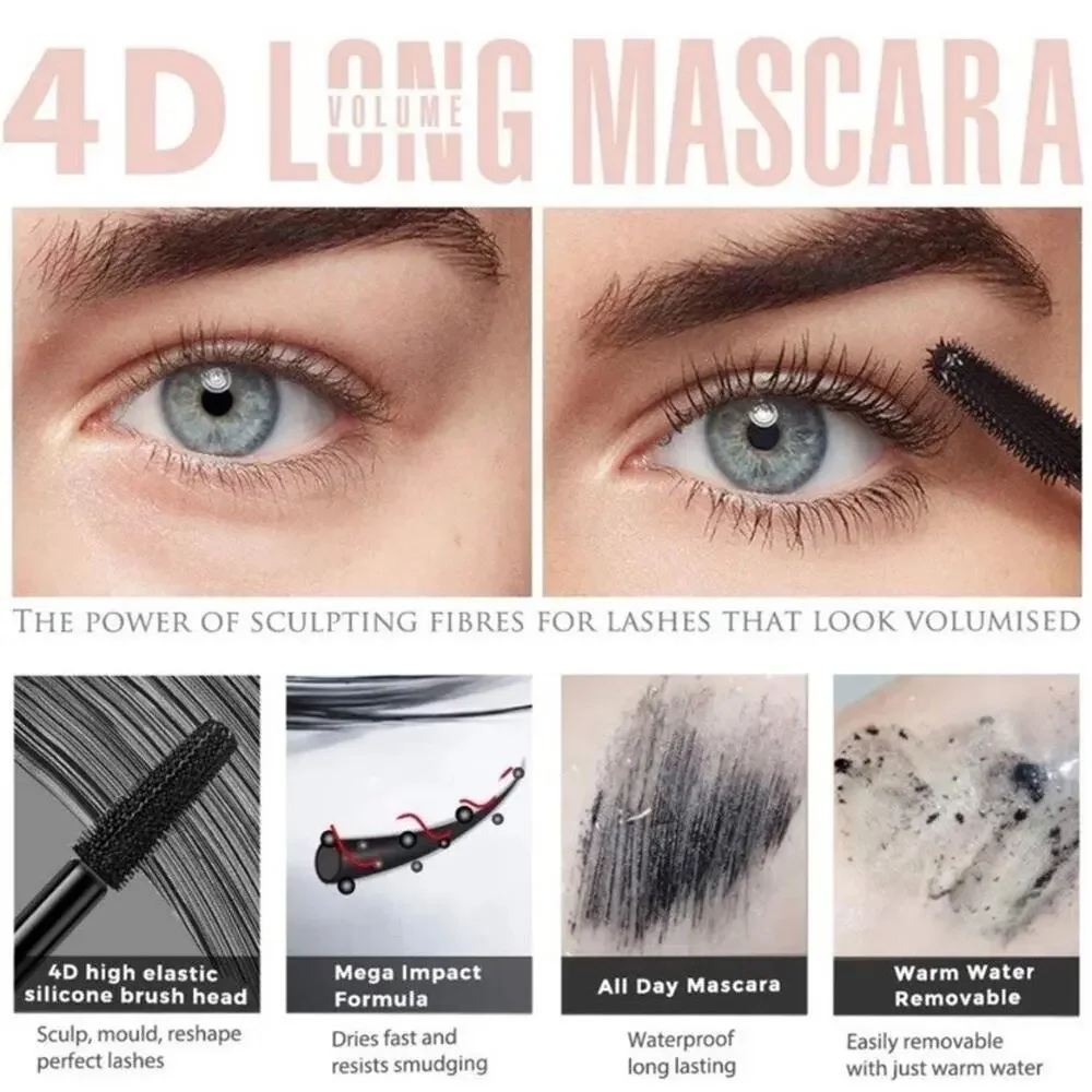 My Amazing Lashes 4D Silk Fiber Lash Mascara - Black, Volume & Length,Waterproof